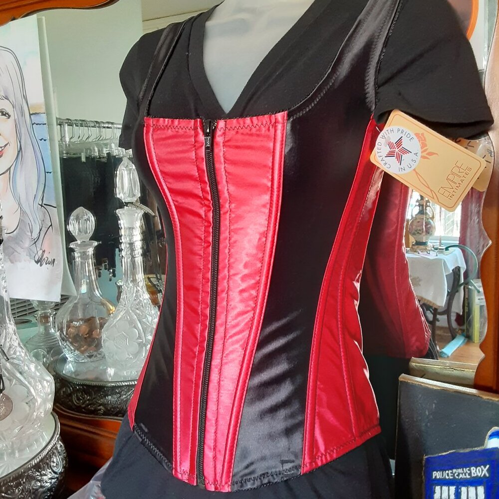 NWT XS  Empire Intimates Goth Party Bustier Corset USA 32" Pirate Wench Bodice